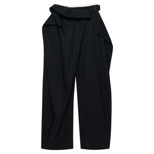 Buckle-Detail Fold Over Trousers
