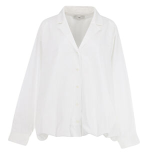 Eco Poplin Bubble Hem Shirt Jacket