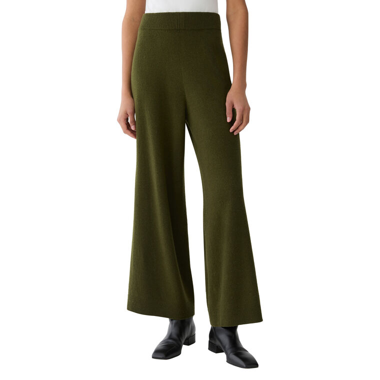 Pull On Wide Leg Knit Pant image number null