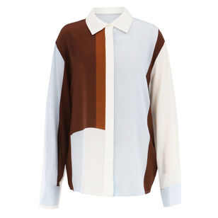 Marais Long Sleeve Button-Down Silk Shirt