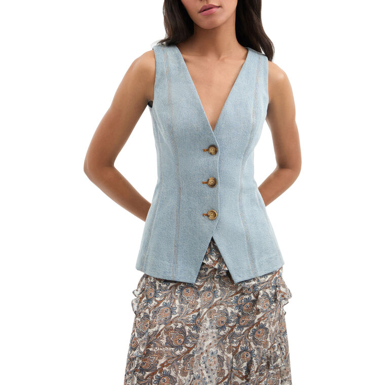 Avalina Denim Vest image number null