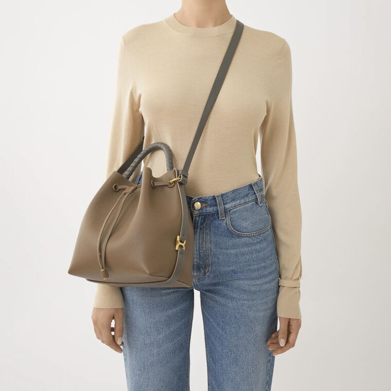 Marcie Leather Bucket Bag image number null