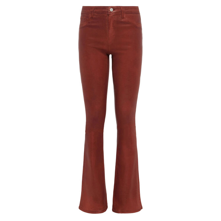 Marty Coated High Rise Flare Jean image number null