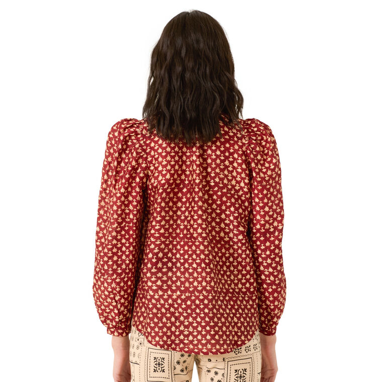 Annabel Mahogany Bhutti Shirt image number null