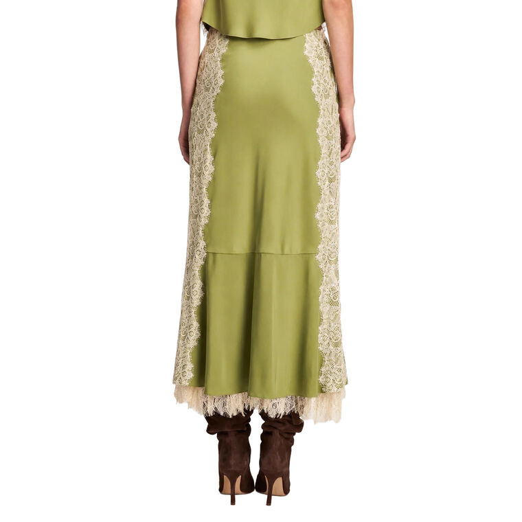 Esme Satin Liore Midi Skirt image number null