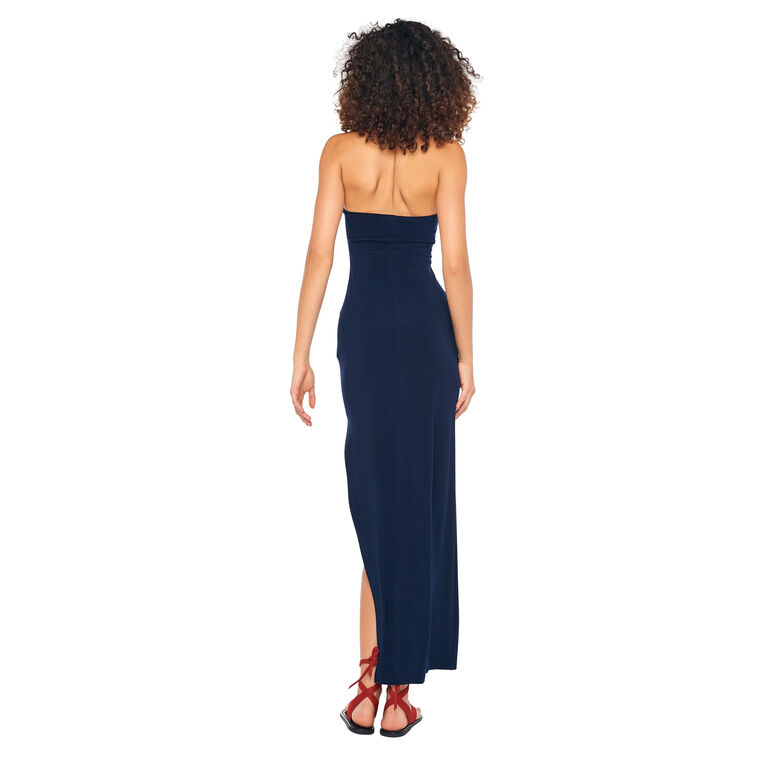 Halter Turtle Side Slit Gown image number null