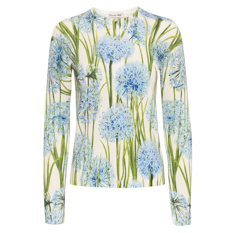 Long Sleeve Allium Printed Cardigan image number null