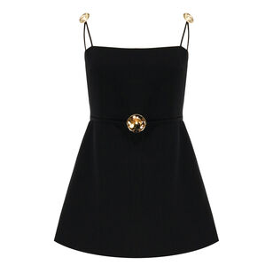 Basei Sleeveless Romper With Hardware Detail