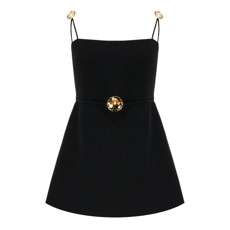 Basei Sleeveless Romper With Hardware Detail image number null