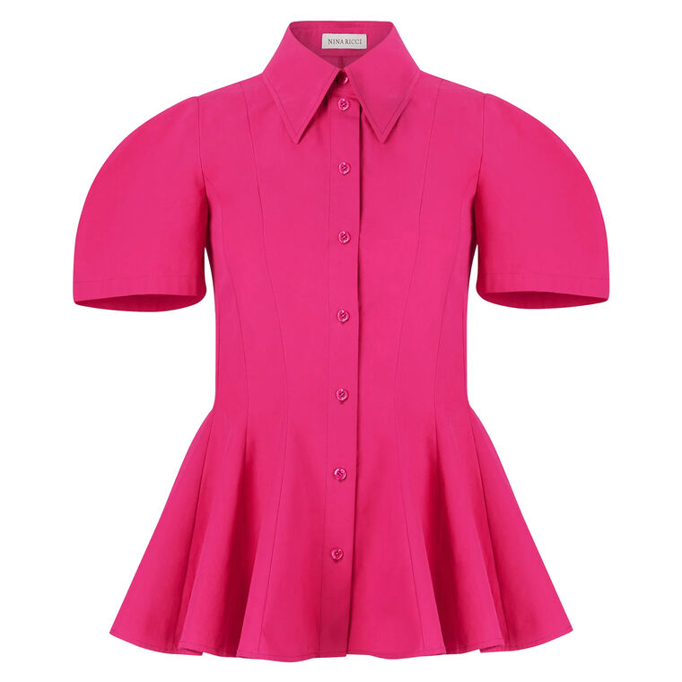 Cotton Poplin Peplum Top image number null