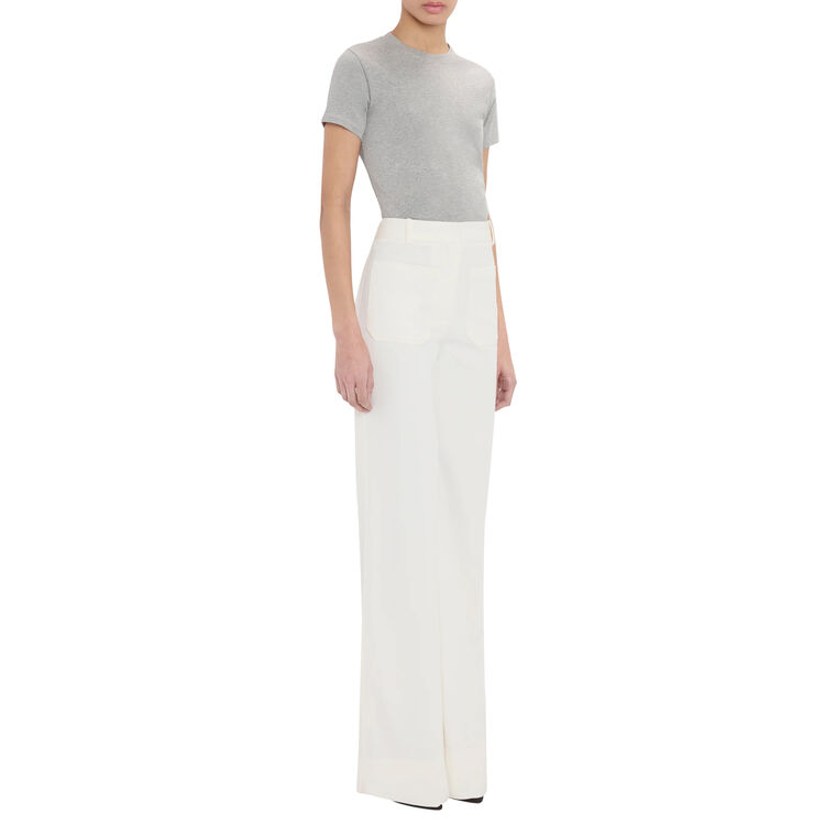 Alina High-Waisted Wide-Leg Patch Pocket Trouser image number null