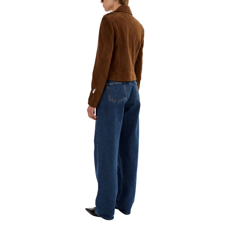Donna S Suede Biker Jacket image number null