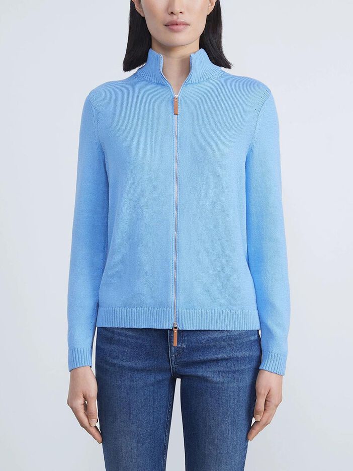 Fitted Zip Front Cardigan image number null