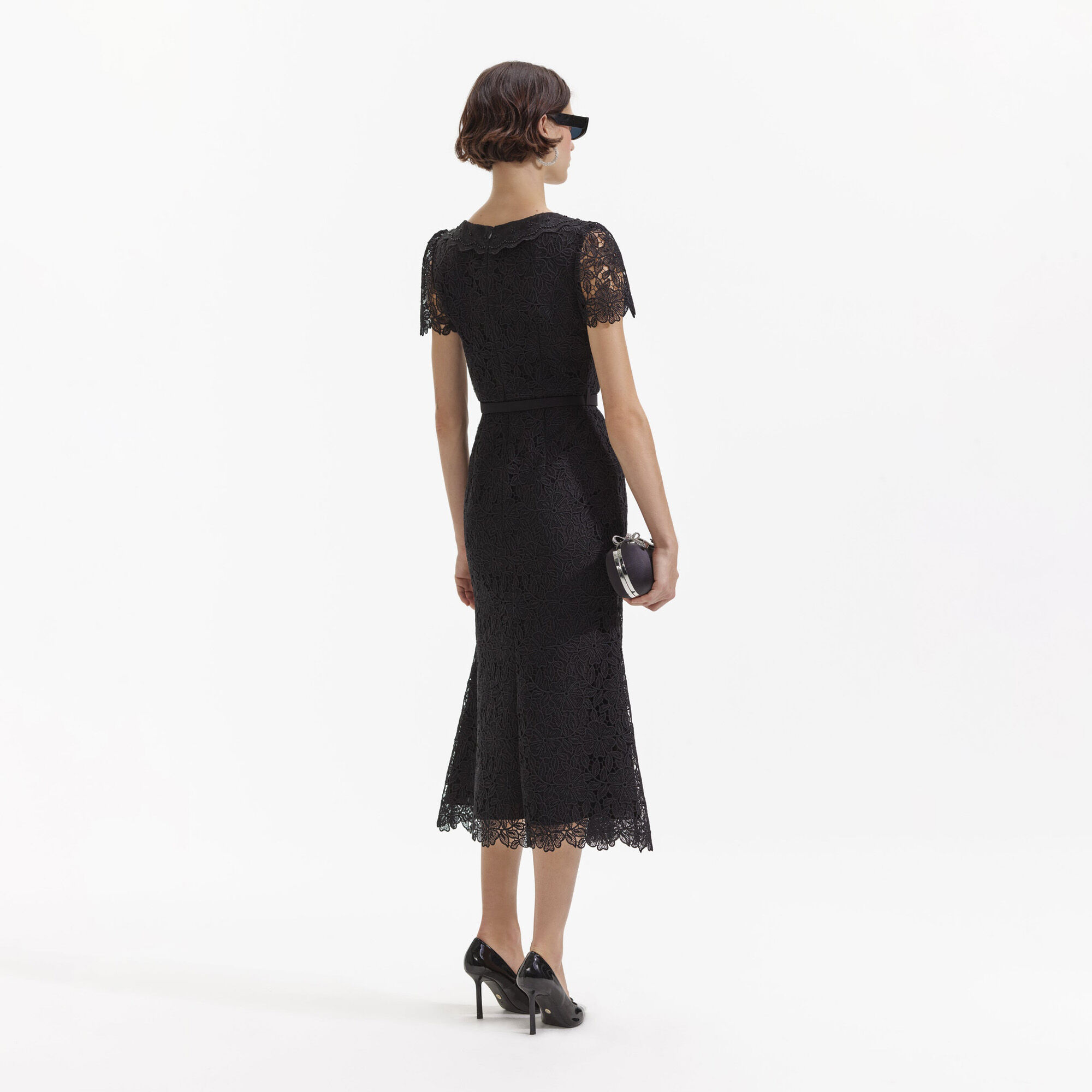 Self-Portrait Guipure Lace Midi Dress | Tootsies