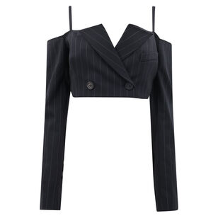 Off the Shoulder Cropped Jacket