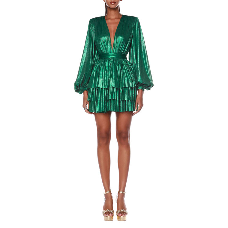 Bedoiun Metallic Mini Dress image number null