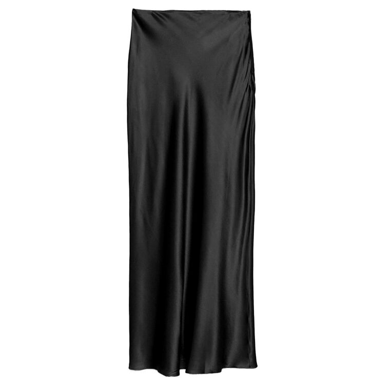 Chantel Silk Bias Maxi Slip Skirt image number null
