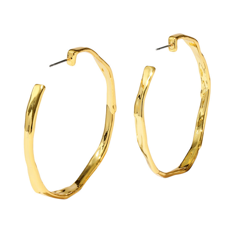Brut Skinny Hoop Earrings image number null