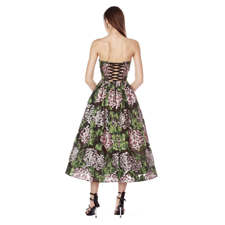 Kate Strapless Corset Midi Dress image number null