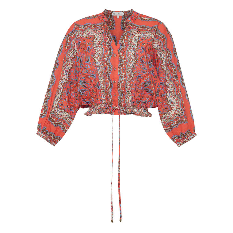 Perrin Gathered Cropped Top image number null