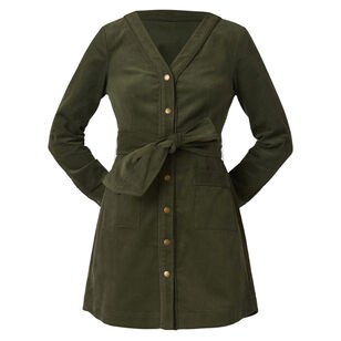 Manon Long Sleeve Corduroy Mini Dress