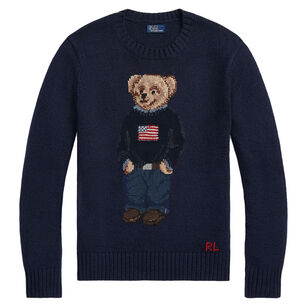 Long Sleeve Crewneck Polo Bear Sweater