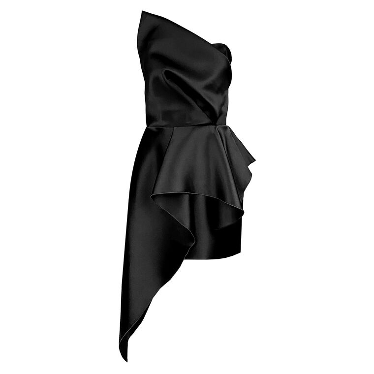Taffeta Peplum Cocktail Mini Dress image number null