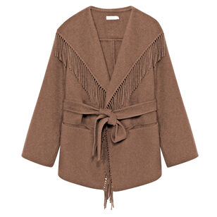 Rowen Belted Fringe Jacket