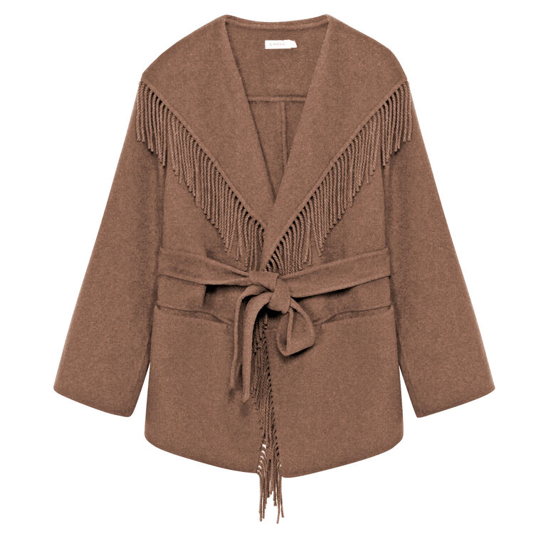 Rowen Belted Fringe Jacket image number null