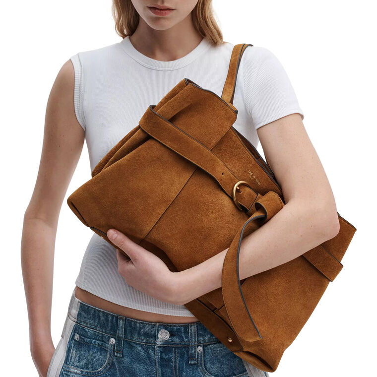 Lexington Large Suede Tote Bag image number null