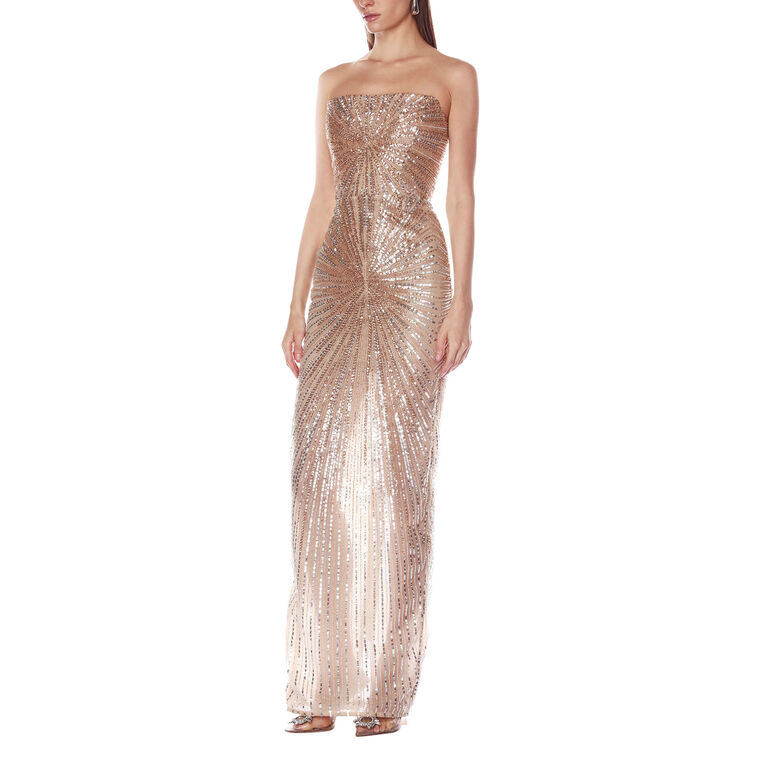Dahlia Strapless Sequin Maxi Dress image number null