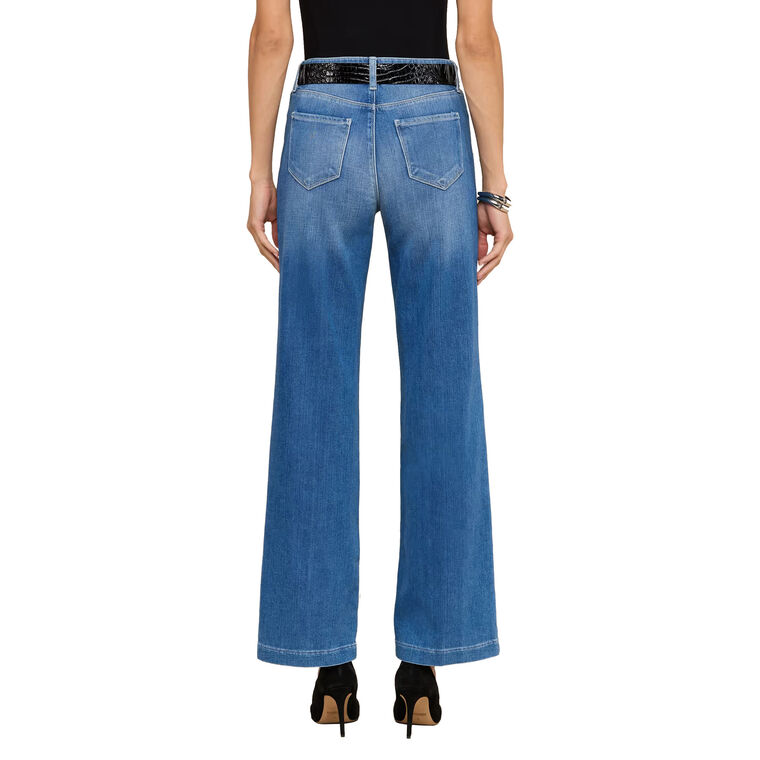 Scottie High Rise Cropped Wide Leg Jean image number null