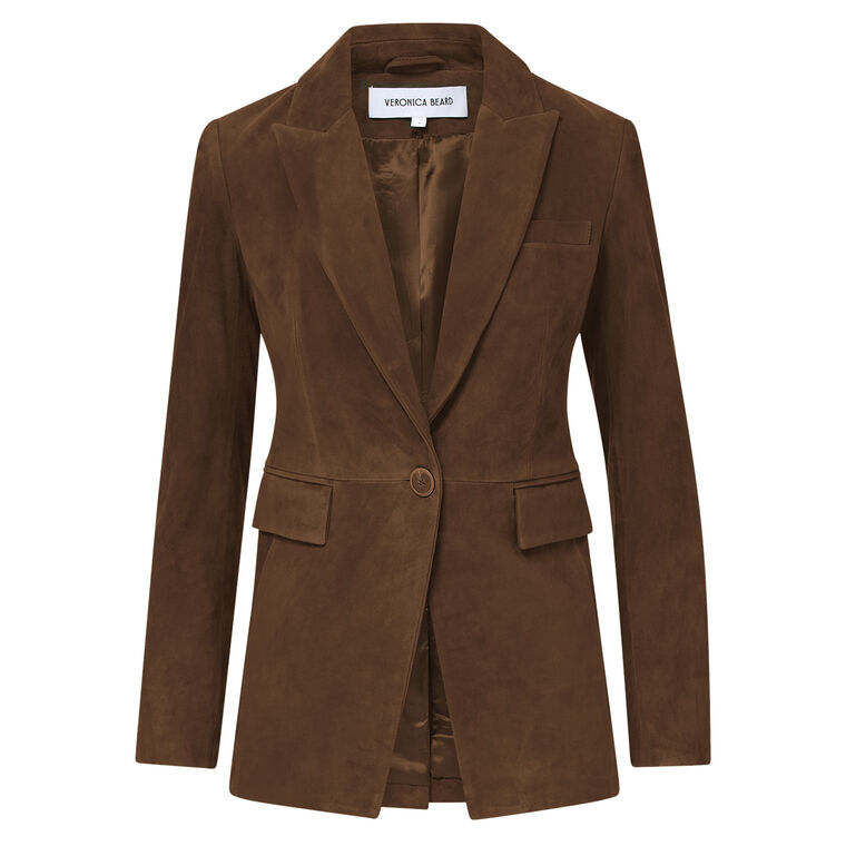 Duane Single-Breasted Suede Dickey Jacket image number null