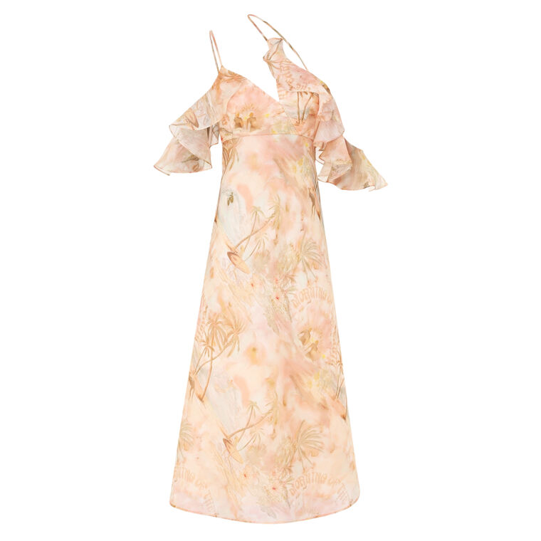 Illuminate Flutter Midi Slip Dress image number null