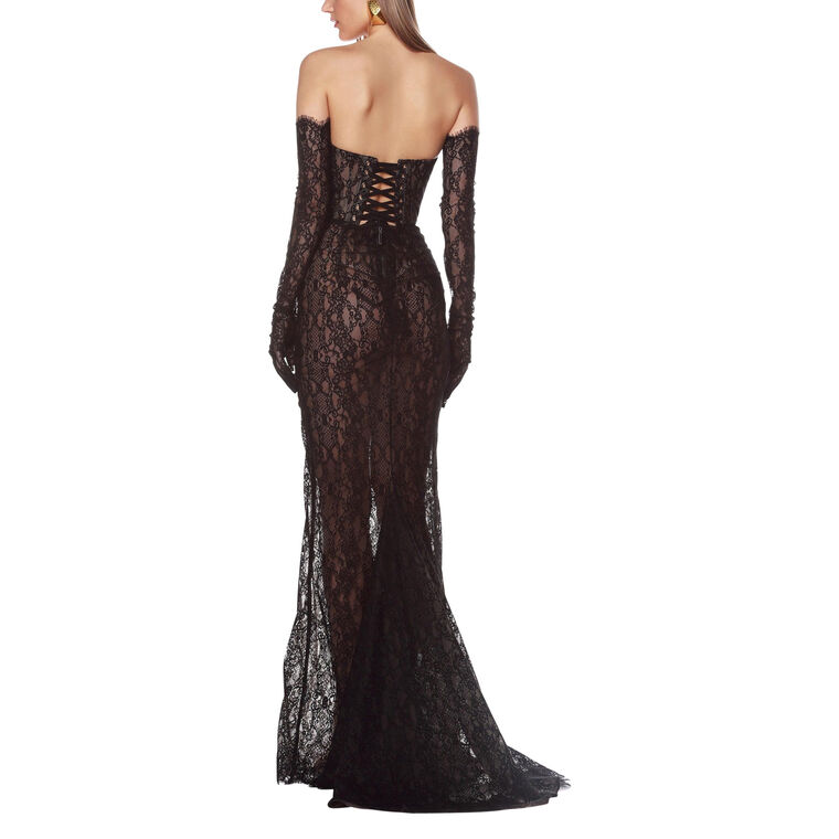 Kiera Strapless Lace Gown image number null