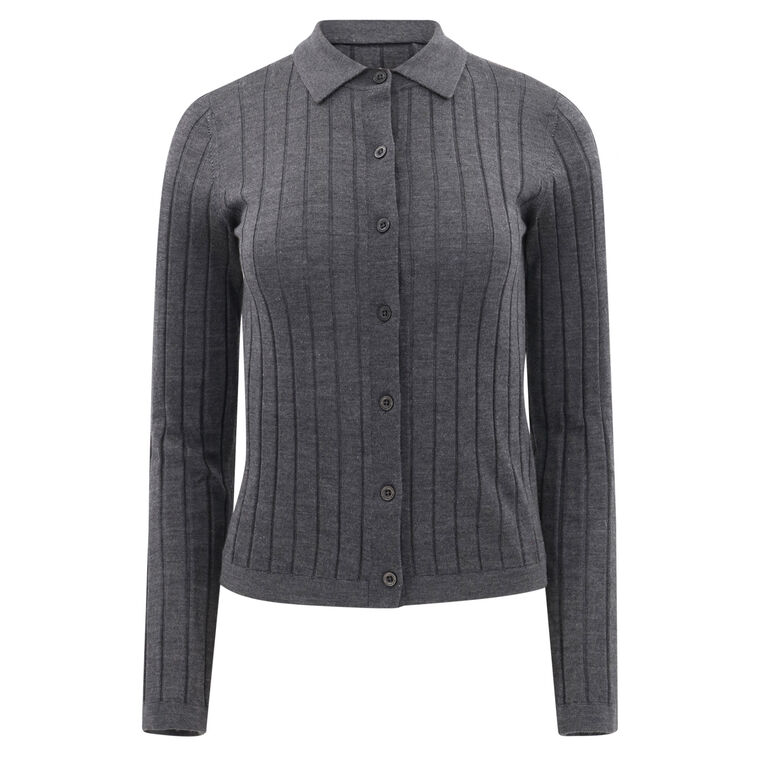 Alivia Slim Wool Cashmere Cardigan image number null