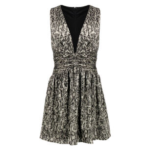 Judy Deep V Metallic Dress