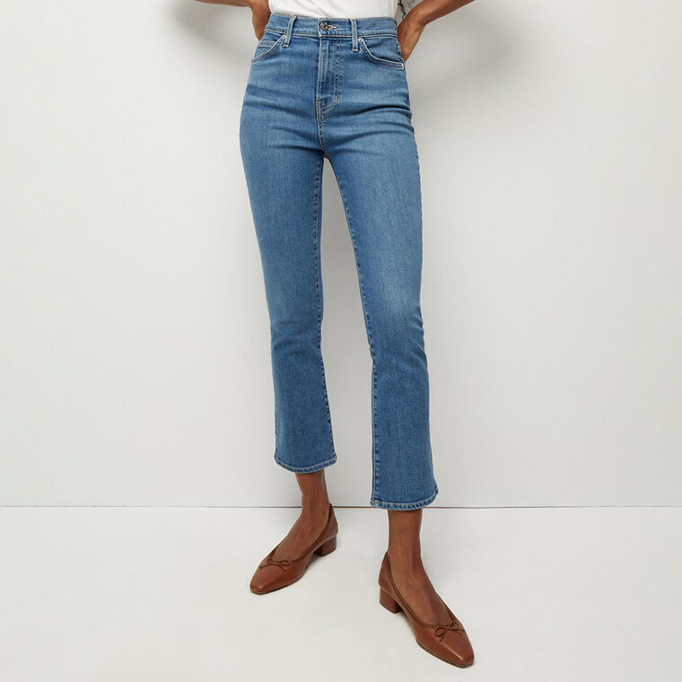 Carly High Rise Kick Flare Jean image number null