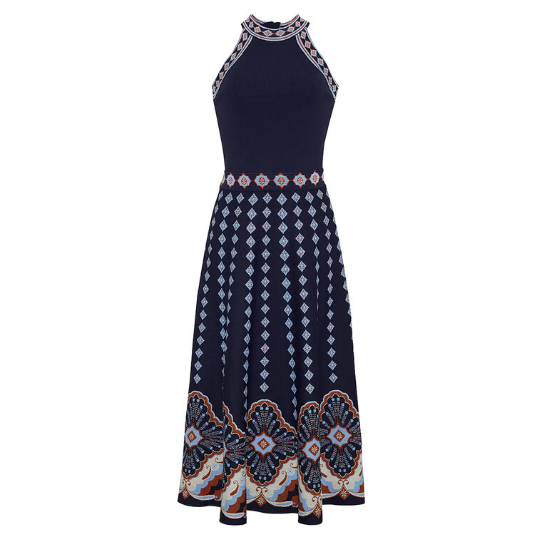 Sandrinna Jaquard Knit Midi Dress image number null