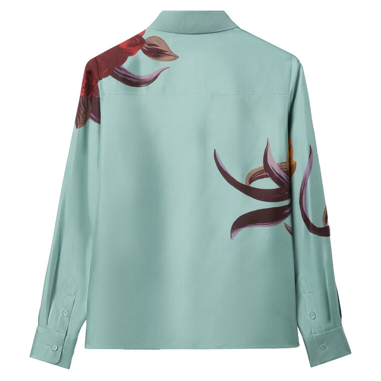 Long Sleeve Silk Twill Boy Shirt image number null