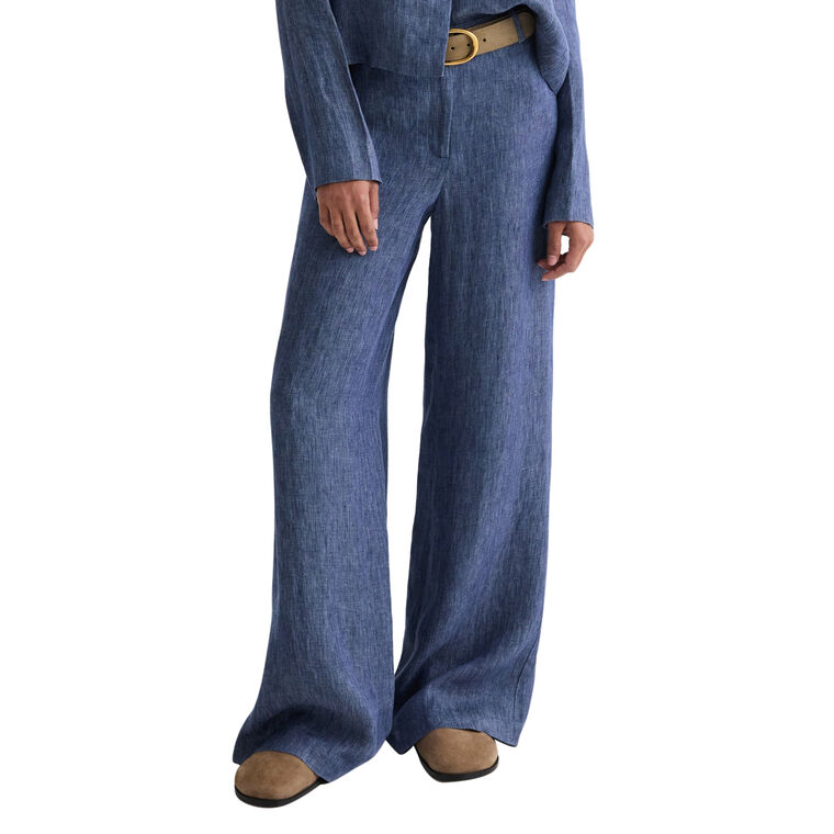 Dylan High Rise Straight-Leg Denim Pant image number null