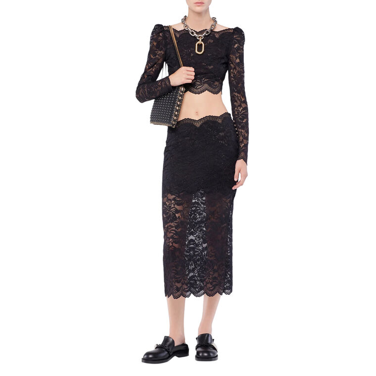 Lace Midi Skirt image number null