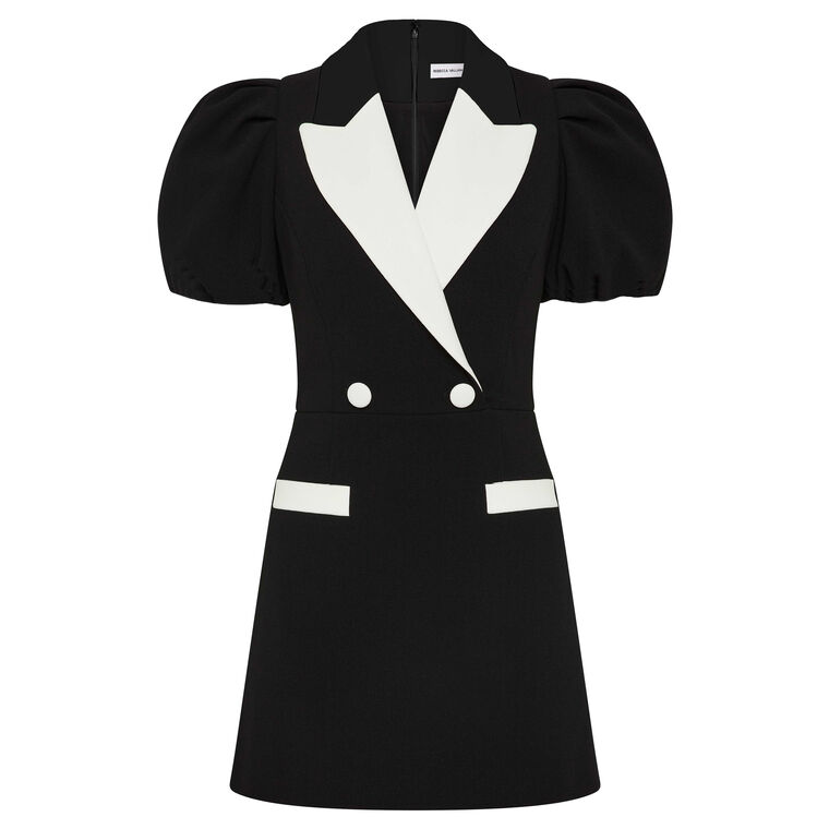 Emma Puff-Sleeve Double-Breasted Dress image number null