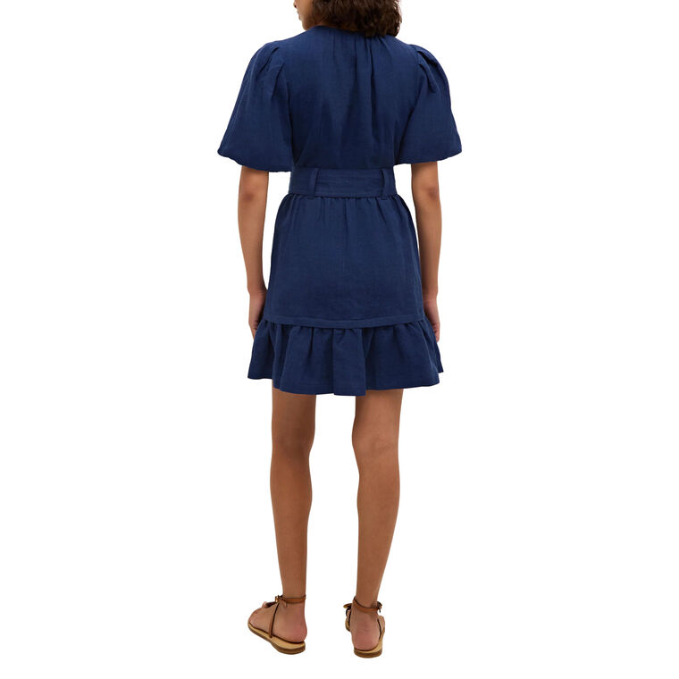Gwyneth Button-Front Belted Mini Dress image number null