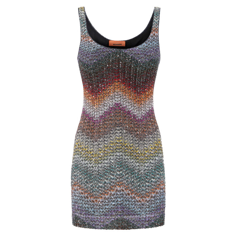 Sleeveless Sequin Mini Dress image number null