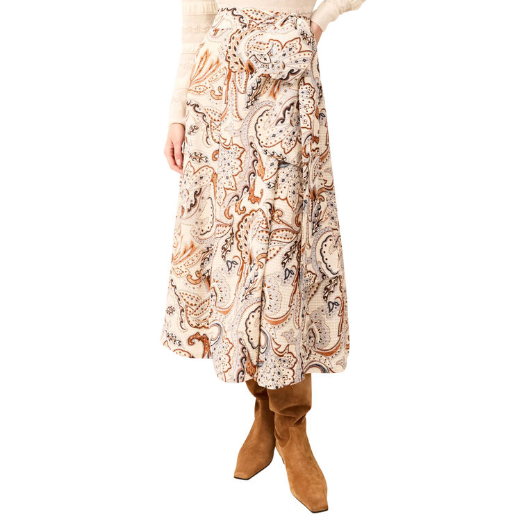 Estine A-Line Midi Wrap Skirt image number null