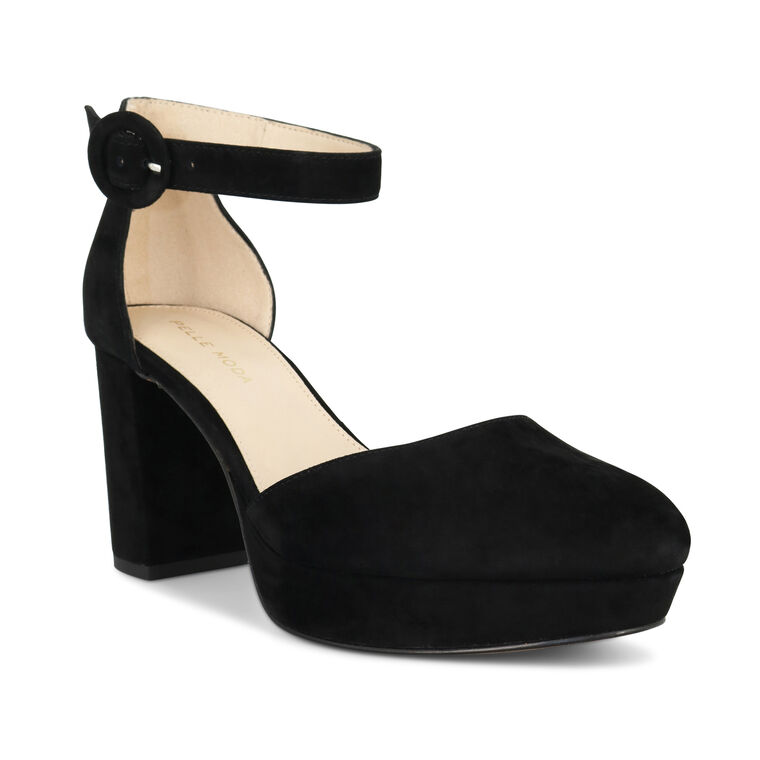 Lenor Suede Block Heel image number null