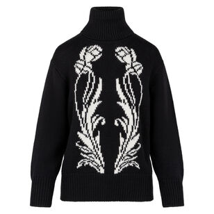 Art Deco Intarsia Knit Sweater
