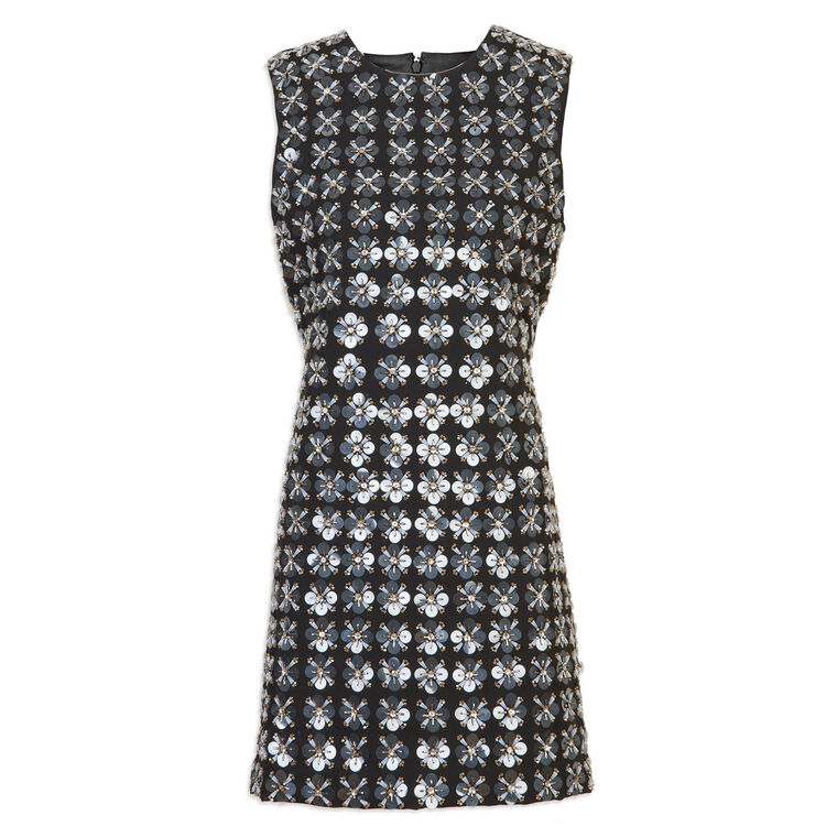 Abigail Flower Sequin Mini Dress image number null