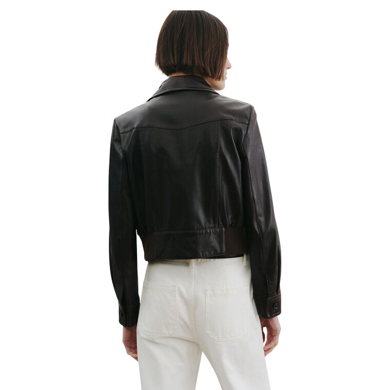 Charly Patch Pocket Leather Jacket image number null